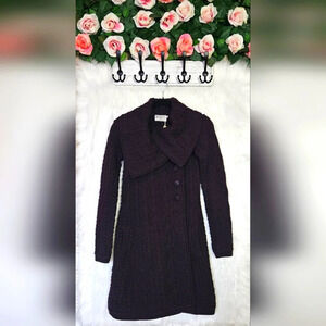 Blarney Woollen Mills Ireland Merino Wool Doublebreasted Knit Peacoat